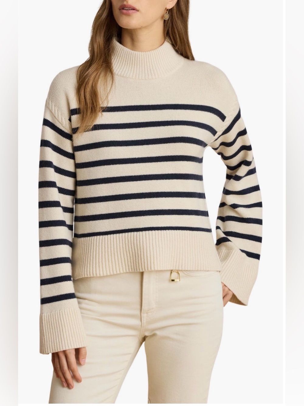NWT/NIB Lauren Ralph Lauren Stripe Wool Blend Sweater PL